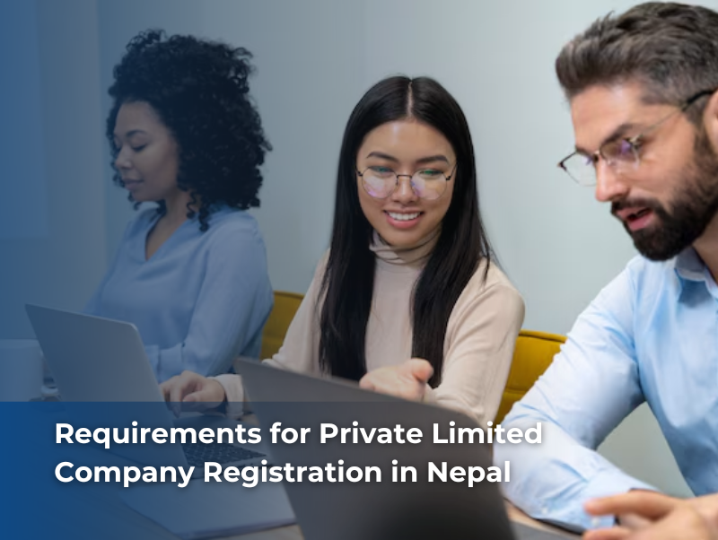 Foreign business consultant reviewing documents for private limited company registration in Nepal (2025).