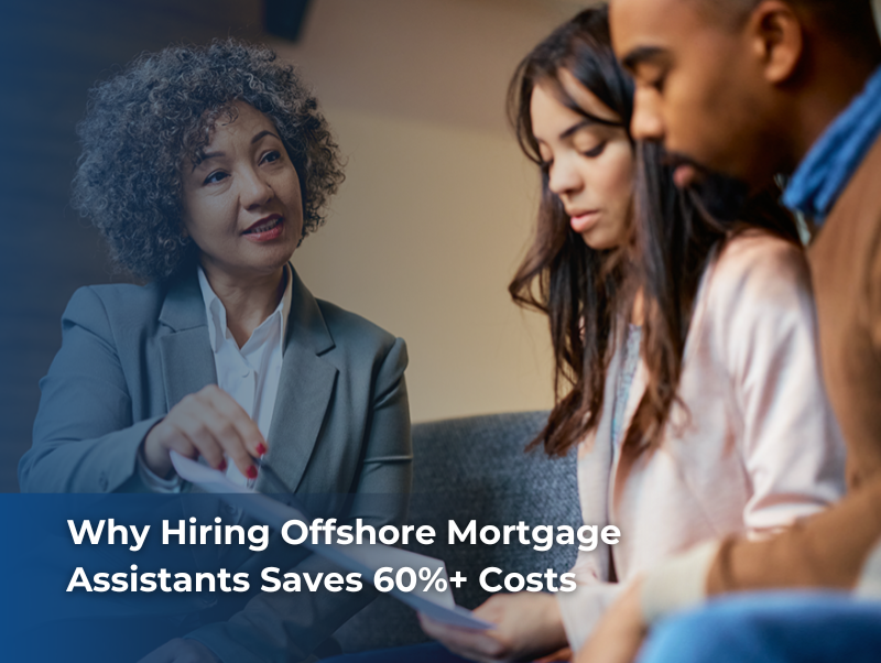 Australian mortgage broker reviewing reports with offshore assistant for cost efficiency and compliance improvement.